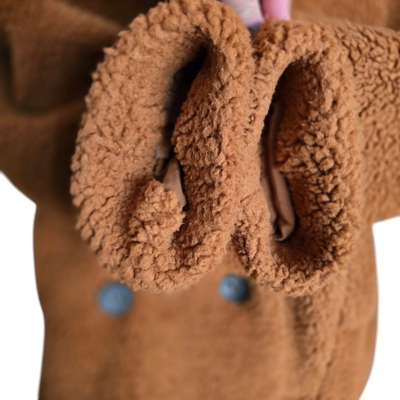 Free People Notched Teddy Peacoat, Size L - Picture 9 of 13